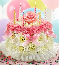 Flower Birthday Cake from Bixby Flower Basket in Bixby, Oklahoma