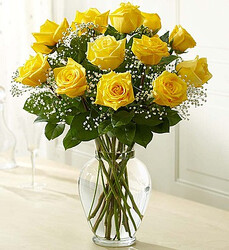 One dozen yellow roses (bfb202) from Bixby Flower Basket in Bixby, Oklahoma
